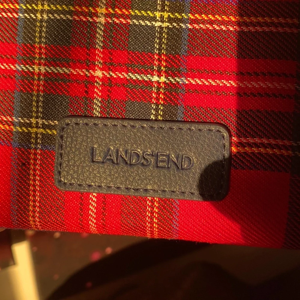 Lands’ End Plaid Wristlet